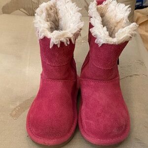 Koolaburra Fuzzy Pink Kids Boots